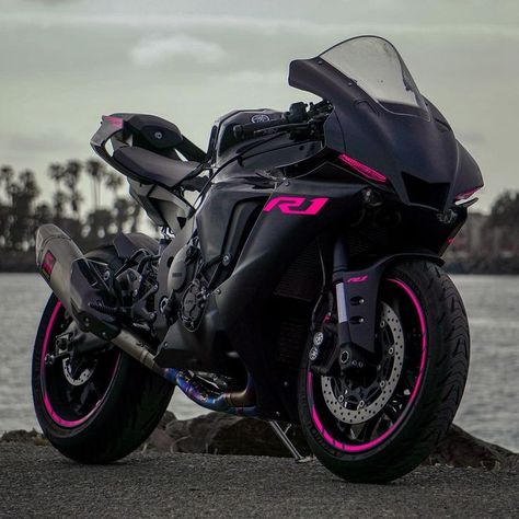 Future Motorcycle, R1 Bike, R1 Yamaha, Aesthetics Pictures, R1 Motorcycle, Gt Bikes, Pink Motorcycle, Motos Yamaha, Motocross Love