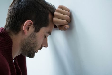 Guy Looking Out Window, Hand On Head, Redhead Men, Dark Grey Walls, Man Office, Man Sitting, Close Up Portraits, Leaving Home, Male Hands