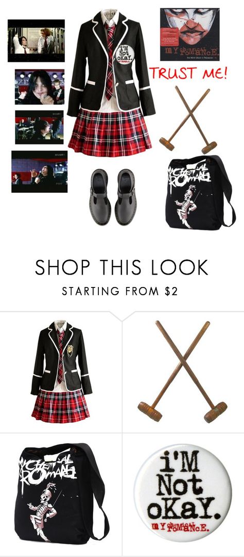 "I'M NOT OKAY (I PROMISE) BY MY CHEMICAL ROMANCE" by rachelf23 ❤ liked on Polyvore featuring Hot Topic and Dr. Martens My Chemical Romance Outfit Concert, My Chemical Romance Inspired Outfits, My Chemical Romance Aesthetic Outfits, My Chemical Romance Outfits, My Chemical Romance Tour, Dream Things, Not Okay, My Chemical, Themed Outfits