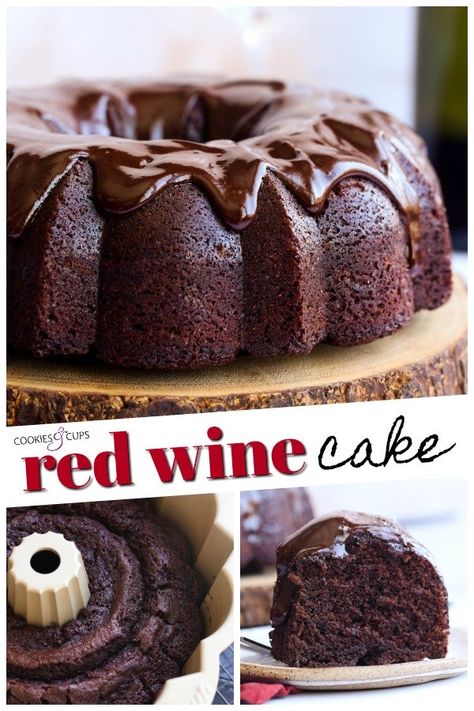 Wine Cake Recipe, Red Wine Cake, Alcohol Cakes, Red Wine Chocolate Cake, Alcoholic Recipes, Cake Recipes Uk, Alcohol Cake, Baking Lessons, Boozy Chocolate