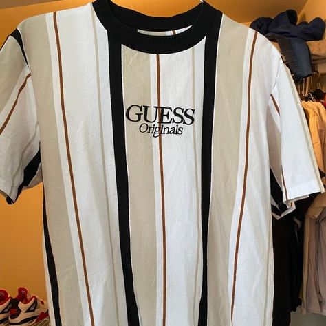 Guess Originals Shirt Guess Originals, Black Khakis, Message Me, My Closet, One Time, Black Tshirt, And Now, White And Black, The Originals