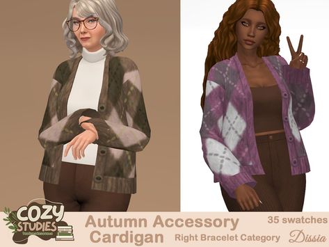 The Sims Resource - Autumn Accessory Cardigan Sims 4 Cardigan, Cas Cc Sims 4, Sims4 Cc Clothing, Sims 4 Accessories Cc, Sims 4 Makeup, Clothes Sweater, Sims 4 Sims, Sims Inspiration, Cc Sims4