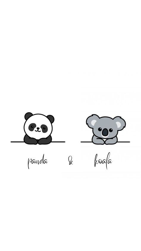 Panda And Koala Wallpaper, Panda Kawaii Wallpaper, Cute Panda Doodle, Wallpaper Iphone Panda, Cute Panda Cartoon Kawaii, Panda Cute Wallpapers, Panda Cute Aesthetic, Panda Doodle Art, Aesthetic Panda Wallpaper