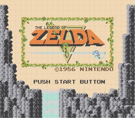 johloh | Other Title Screen, Nes Games, Game Title, Game & Watch, Title Design, The Legend Of Zelda, Cross Stitching, Nintendo Games, 8 Bit