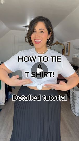 How To Tie A Knot In A T Shirt, How To Tie A Knot In Shirt, How To Tie A T Shirt Knot, How To Tie A Tshirt Knot, Tying A Shirt Knot, Knot Shirt Outfit, How To Tie A Dress, How To Knot A Tee Shirt, Tie Shirt Knot