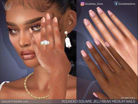 Sims 4 Piercings, Balloon Earrings, Medium Nails, Sims 4 Downloads, Rounded Square, Butterfly Earrings Stud, Belly Piercing, Kids Earrings, Custom Content