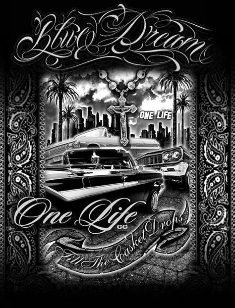 One Life.....Aztlan.                                                                                                                                                                                 More Chicana Aesthetic, Chicano Love, Latino Art, Mexican Culture Art, Cholo Art, Lowrider Art, Chicano Tattoo, Chicano Art Tattoos, Chicano Drawings