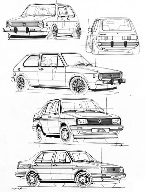 Car Drawing In Perspective, Cars In Perspective Drawing, Vehicle Drawing Reference, Car Art Reference, Back Of A Car Drawing, Vehicles In Perspective, Car Drawing Side View, Car Front View Drawing, Car In Perspective