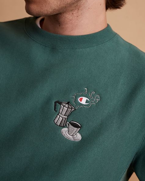 Hoodie Embroidery Ideas Men, Sweater Embroidery Ideas Men, Embroidery Logo Design Ideas For Men, Embroidered Tshirt Mens, Sweatshirt Embroidery Ideas Men, T Shirt Embroidery Ideas For Men, Male Embroidery Designs, Men’s Embroidered Sweatshirt, Embroidery For Men Ideas