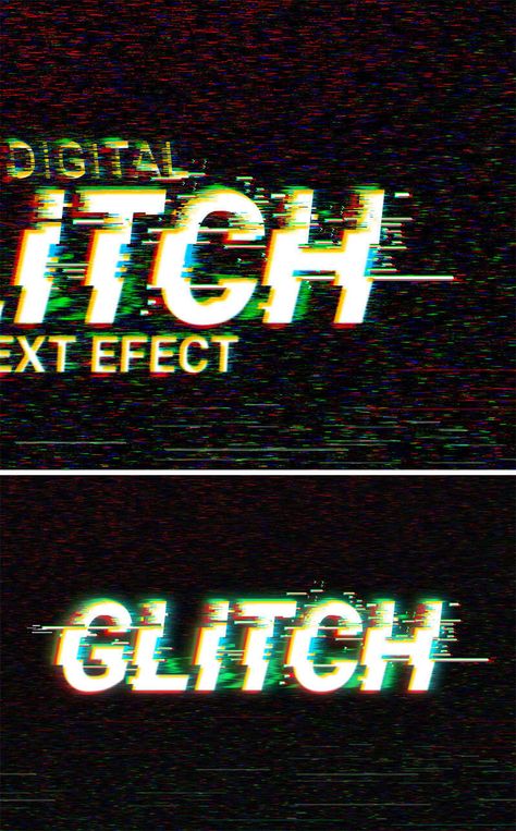 Glitch-Text-Effect Glitch Font, Glitch Text, Business Fonts, Photoshop Techniques, Luxury Logo Design, Visual Identity Design, Graphic Design Fonts, Motion Graphics Design, Digital Text