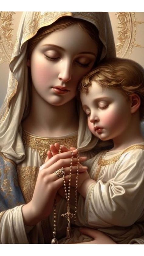 Holy Mary Mother Of God, Virgin Mary Picture, Mary Jesus Mother, Jesus Art Drawing, Mother Mary Pictures, Mary Mother Of God, Blessed Mother Statue, Jesus Mother, Virgin Mary Art