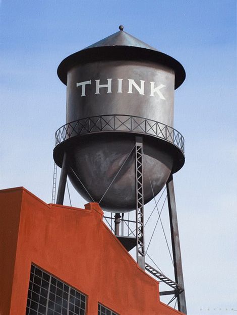 Think Steel Water Tanks, Water Tower, Think Tank, Chalk Art, Typography Quotes, Public Art, Water Tank, About Me, Diy Art