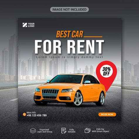 PSD luxury car rental social media post design template Car Social Media Post Design, Car Social Media Post, Pantone Colour Palettes, Creative Car, Luxury Car Rental, Social Media Post Design, Car Ads, Luxury Car, Post Design