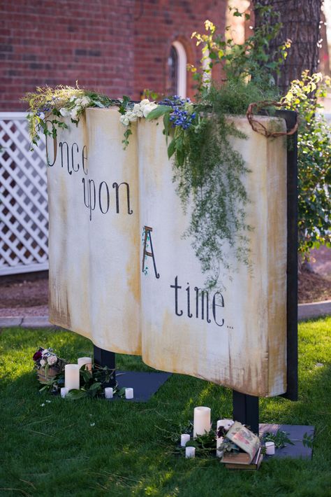 once upon a time life size story book backdrop Enchanted Forest Prom, Book Backdrop, Prom Themes, Kind Photo, Storybook Wedding, Enchanted Forest Wedding, Prom Theme, Forest Theme, Fairy Tale Wedding