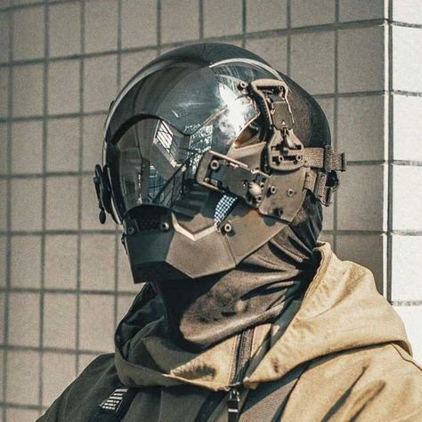 Cyber Helmet Cyberpunk Mask Helmets, Robot Helmet Design, Futuristic Motorcycle Helmet, Cyberpunk Helmet Design, Futuristic Helmet Design Cyberpunk, Techwear Helmet, Sci Fi Helmet Design, Cool Helmet Design, Futuristic Helmet Design