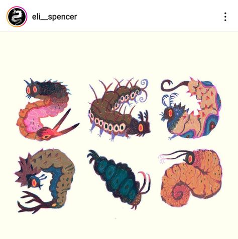 Eli Spencer, Creepy Drawings, Bug Art, Pretty Drawings, Insect Art, Creature Concept Art, Creature Concept, Funky Art, Creature Design