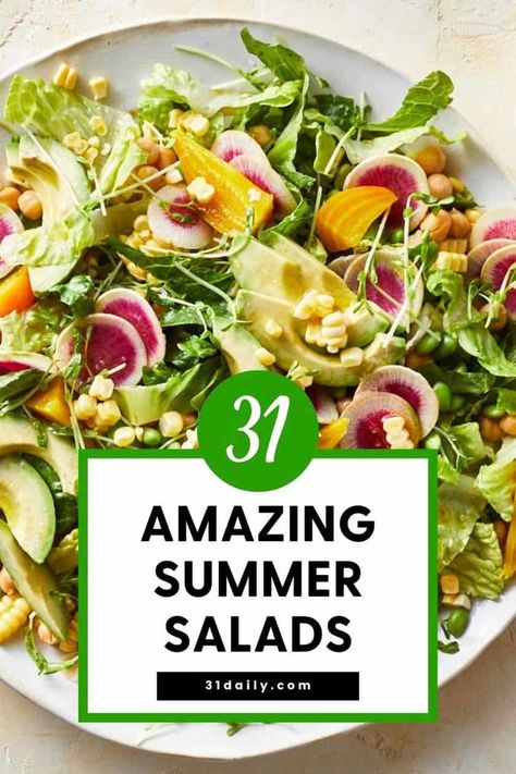 When the weather warms, big and beautiful summer salad recipes are the best way to celebrate the long, warm days of summer. Easy Summer Salad Recipes, Easy Summer Salad, Vegetarian Eating, Easy Italian Pasta Salad, Instagram Restaurant, Restaurant Breakfast, Best Summer Salads, Fresh Tomato Pasta, 31 Daily