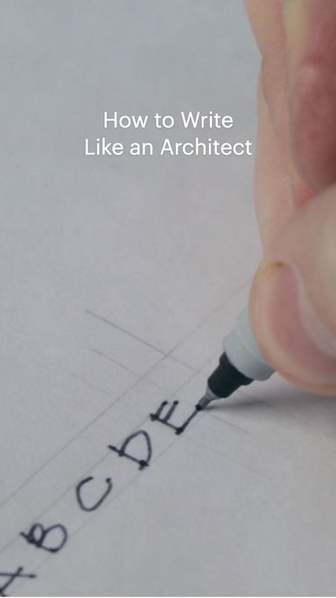 Architecture Writing Style, Font Architecture Typography, Architecture Font Handwriting, How To Draw Like An Architect, Architectural Handwriting, Architecture Handwriting, Architectural Doodle, Architecture Drawing Tutorial, How To Draw Architecture