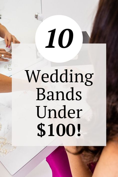 Forever doesn't have to cost a fortune. Check out 10 of our favorite wedding bands and stackable rings under $100! Cheap Engagement Rings Under 100, Cheap Wedding Ring, Stackable Wedding Rings, Cheap Wedding Rings Sets, Inexpensive Wedding Rings, Cheap Wedding Bands, Double Wedding Bands, Alternative Wedding Bands, Cheap Wedding Rings