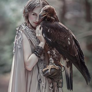 First picture from my series with @forest_spirit_art model💕 & 🦅in dress from @fairycave ✨ #agnieszkalorek #fairy #fantasy #fairytale #eagle #bird #falconer #dress #slavic #style #beauty #wild #animals #shoot #loveit #instalove #instacool Female Armor, Photographie Portrait Inspiration, Forest Spirit, 다크 판타지, Spirited Art, Fantasy Photography, Beautiful Forest, Arte Fantasy, Arte Animal