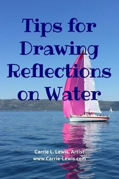 There are dozens of tips for drawing reflections on water. Carrie shares a few basics that form the foundation for drawing believable water. Drawing Reflections, Tips For Drawing, Watercolor Pencils Techniques, Reflection Painting, Pencil Drawing Tutorials, Acrylic Painting Lessons, Oil Painting Techniques, Acrylic Painting Tips, Caran D'ache