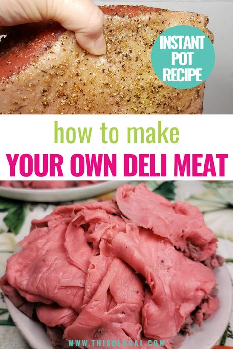 Making Deli Meat, How To Make Your Own Deli Meat, Sliced Meat Recipes, How To Make Your Own Lunch Meat, Deli Roast Beef Recipes Dinners, Roast Beef Deli Meat Recipes, Meat Slicer Ideas, Homemade Sandwich Meat, Make Your Own Deli Meat