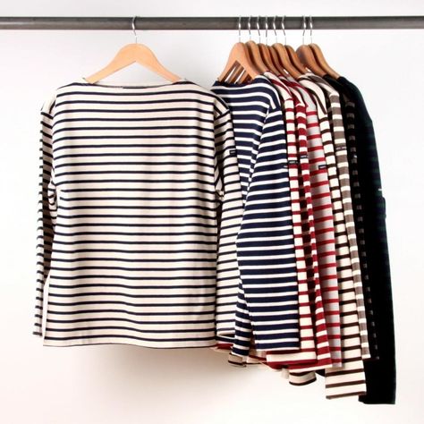 A visit to the French atelier that has counted everyone from Audrey Hepburn to John Wayne as fans. Breton Shirt, Breton Stripes, Sailor Shirt, Saint James, Mode Inspo, Mode Inspiration, Look Fashion, Striped Shirt, Capsule Wardrobe