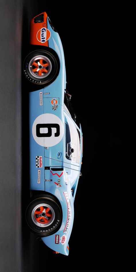 (°!°) Ford GT40 in Gulf Livery, image enhancements are from Keely VonMonski. Ford Gt40 Wallpaper, Gulf Wallpaper, Ford Gt Gulf, Ford Gt40 1966, Ford Gt 40, Gulf Livery, Ford Motorsport, Gulf Racing, Dream Car Garage