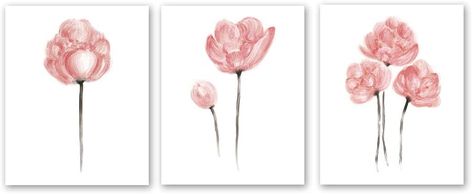 Flower Canvas Art, Flower Shower Curtain, Flower Canvas Wall Art, Flower Art Print, Floral Wall Art Canvases, Pink Watercolor Flower, Watercolor Flower Art, Pink Lotus, Floral Canvas