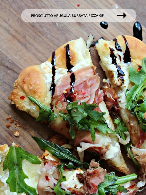 Prosciutto Arugula Burrata Pizza | Gallery posted by Ashley-Maree  | Lemon8 Homemade Pizza Prosciutto, Specialty Pizza Ideas, Prosciutto Arugula Pizza, Gourmet Pizza Recipes, Burrata Pizza, Arugula Pizza, Prosciutto Pizza, Flat Breads, Burrata Cheese