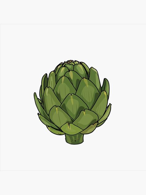 Vegetable Drawing, Mini Drawings, Aesthetic Stickers, Cartoon Illustration, Artichoke, Drawing Reference, Science Poster, Sticker Design, Stranger Things Fanart