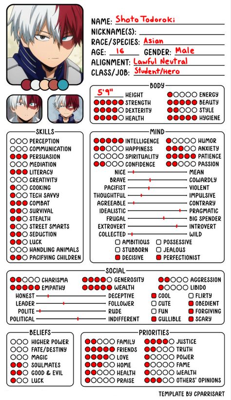 Anime Character Information Sheet, Todoroki Character Sheet, Mha Character Sheet Template, Mha Oc Character Sheet, Mha Schedule, Persona Ref Sheet, Bnha Character Sheet Template, Mha Oc Sheet, Mha Template