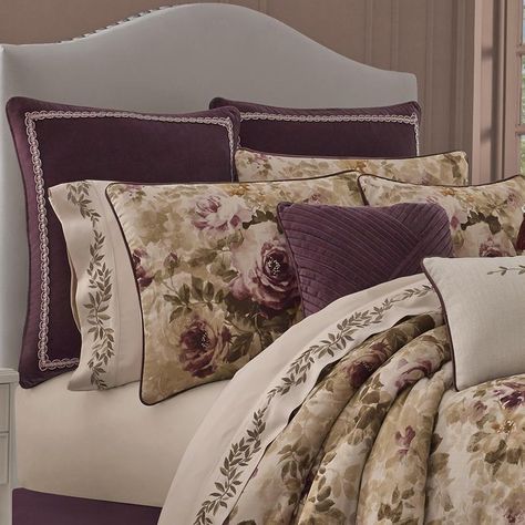 Plum Comforter, Sage Bedding, Ivory Comforter, Plum Bedding, Purple Comforter, Bedroom Purple, Full Comforter Sets, Colorful Comforter, Cotton Comforter Set