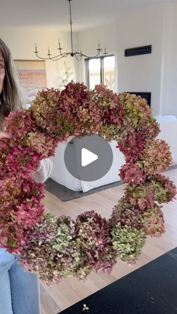 Paula Federico | Boutique Flower Farm in Ohio on Instagram: "I came across this hydrangeas wreath and thought it was easy enough to recreate, I didn't even save the video.   This is what I learned after a few failed attempts to attach the hydrangeas:  ☝️You cannot just slide the stem into the straw base, it will break. Make a hole first.  ✌️Working with fresh cut hydrangeas at the right stage is easier than using already dried flowers. The flowers and stems are less brittle and not as breakable.   ✌️☝️ Don't take the plastic wrap off the straw base like I did, it is too messy and it will keep losing pieces of straw forever.   When I couldn't insert the dried stems without breaking them I tried using a glue gun. It did not work well either. Then I switched to fresh flowers, made the hole fi Straw Flower Wreath, Hydrangea Wreath, Plastic Wrap, Fresh Cut, Flower Farm, Glue Gun, I Did It, Flower Wreath, Diy Wreath