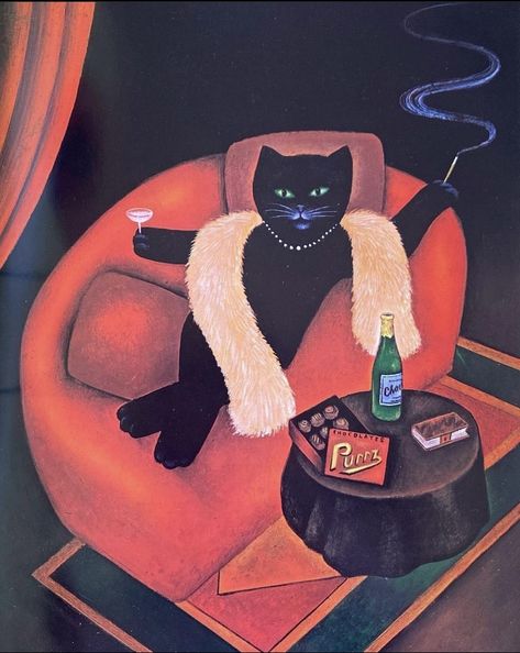 Katt Grejer, Image Chat, Cat Painting, British Artist, Art Studies, 로고 디자인, Funky Art, College Art, Cat Art