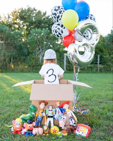 3 Toy Story Birthday, Buzz Lightyear Birthday Party 3, 3 Year Birthday Toy Story, Buzz Lightyear Birthday Party Three, 3rd Birthday Party Toy Story, Three Year Old Toy Story Birthday, Toy Story Birthday Party Ideas 3 Girl, Third Birthday Toy Story Theme, Four Year Old Toy Story Party