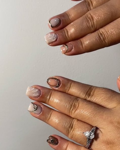 Grow out/maintain your natural nail length in the prettiest way ✨ Structured Gel mani| tier 2 nail art #structuredgel #structuredgelmanicure #njnails #edisonnjnails #colonianjnails #woodbridgenjnails #iselinnjnails #gelxnails #gelxnailsnj Gel X On Natural Nails, Acrylic Only Nails, Simple Work Nails, Short Structured Gel Nails, Short Nails Biab, Builder Gel Nail Designs Short, Gel On Short Nails, Gel Nail Designs Natural Nails, Short Natural Nail Designs Gel