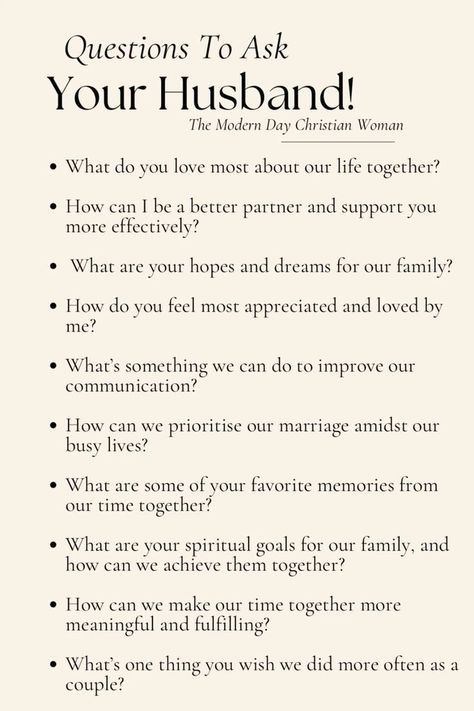 Important Conversations Before Marriage, Marriage Conversation Starters, Intimate Conversation Starters, Couple Communication, Questions To Ask Your Husband, Wife Role, Strengthen Your Marriage, Couples Stuff, Conversation Starters For Couples