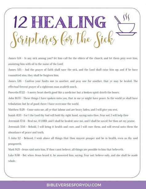 20 Powerful Healing Scriptures for the Sick - Bible Verses for You Scripture For Mental Healing, Verses For Healing Sickness, Bible Scripture For Healing, Scripture For Physical Healing, Bible Verses For Healing Sickness, Scripture For Healing Sick Family, Bible Verse For Sickness Encouraging, Bible Verse Healing Sick, Bible Verses For Healing Sick