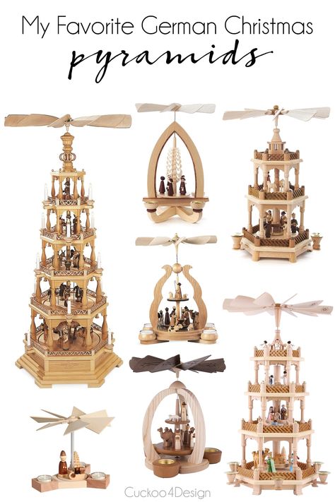 My favorite German Christmas pyramids and troubleshooting issues that can arise while owning one #germanchristmasdecorations #germanchristmaspyramids #traditionalchristmas via @jakonya Diy Christmas Pyramid, German Christmas Traditions, German Christmas Pyramid, German Christmas Decorations, Griswold Christmas, Wooden Christmas Decorations, Dollhouse Christmas, Christmas Parade, German Christmas