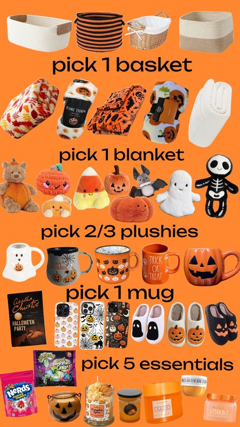 Halloween Gift Baskets, Boo Basket, Fall Is Here, Halloween Hacks, It's Fall, Build Your Own, Halloween Gifts, Gift Baskets, Happy Halloween