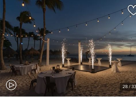 Night Beach Wedding Reception, Beach Wedding Night, Fairy Light Beach Wedding, Night Beach Weddings, Beach Wedding Night Lights Tents, Sunrise Wedding, Cabo Wedding, Thailand Wedding, Beach Night