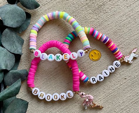 Gift For Friend Girl, Toddler Jewelry, Jewelry Kids, Kids Bracelet, Valentine Gifts For Kids, Spring Bracelet, Fun Bracelet, Stocking Stuffers For Kids, Word Bracelet