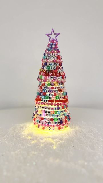 415K views · 24K likes | FINDS FOR PEANUTS on Instagram: "DIY Swiftmas Tree! Had so much fun making this and oh how she shines! #taylorswift #swiftie #swifties" Taylor Swift Tree Ideas, Swiftmas Tree Ideas, Friendship Bracelet Christmas Tree, Christmas Diy Aesthetic, Christmas Crafts Aesthetic, Swiftmas Tree, Taylor Swift Christmas Tree, Merry Swiftmas, Diy Projects To Make And Sell