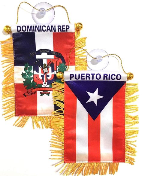 Puerto Rican & Dominican Family Love unite quality made mini Banners . Dominica Puerto Rican Fam .. These were Created by Mad Can Studios NYC . There on Amazon for Next day Delivery  100% Guarantee Quality Price Value and Style Go Head Order a Few for Family and friends  Education / Work and family   Please Like and share https://www.amazon.com/Puerto-Dominican-Republic-Flags-Sides/dp/B082WWWV9G/ref=sr_1_1?m=A10EDV8SPR5MZV&marketplaceID=ATVPDKIKX0DER&qid=1581029834&s=merchant-items&sr=1-1 Puerto Rican Jokes, Dominican Republic Flag, Puerto Rico Flag, Canvas Work, Car Flags, Mini Car, Flags Of The World, Puerto Rican, Mini Cars