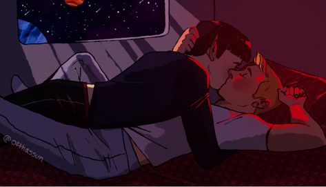 Spirk Fanart, What If We Kissed, We Kissed, Stark Trek, Star Trek Reboot, Spock And Kirk, Star Trek 2009, Star Trek Beyond, Star Trek Funny