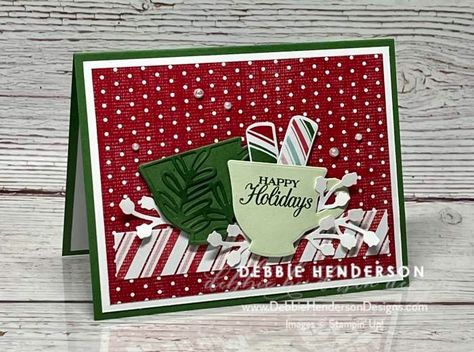 stampin up cup of cheer 10 day christmas papercrafting challenge Stampin Up Cup Of Christmas, Christmas November, Cheers Card, Cup Of Cheer, Su Christmas Cards, Coffee Gifts Card, Make Your Own Card, Coffee Cards, Christmas Cup