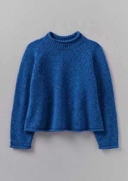 Orla Donegal Wool Sweater | Neptune Blue Velvet Accessories, Donegal Ireland, Mens Loungewear, Autumn 2024, Knitwear Dress, Loungewear Women, Pedro Pascal, Women Nightwear, Blue Sweater