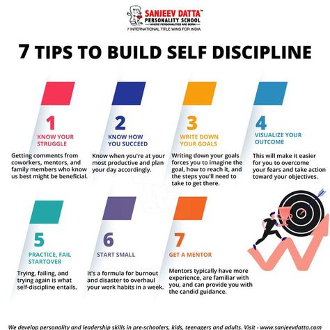 tips to build self discipline, self discipline, self discipline tips, how to build self discipline, ways to build self discipline Build Self Discipline, Discipline Plan, Self Inspirational Quotes, Personal Improvement, Daily Positive Affirmations, Self Discipline, Self Care Activities, Motivational Words, Math Resources