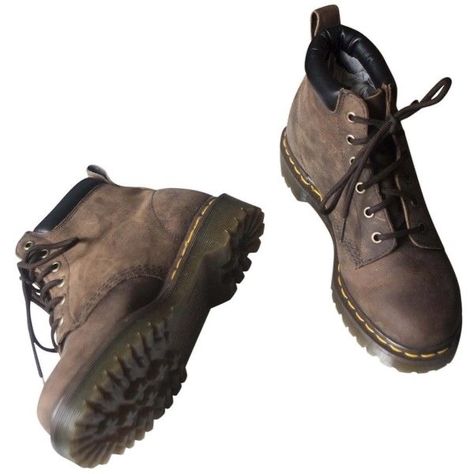 Brown Boots Aesthetic, Boots Png, Real Leather Boots, Booties Shoes, Trendy Boots, Genuine Leather Boots, Dr Martens Boots, Leather Lace Up Boots, Brown Booties